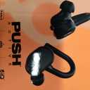 Skullcandy Push Active Wireless Earbuds, Bluetooth Headphones, Noise Isolating, 44 Hrs Battery, Secure-Fit Over-Ear Hanger, Sweat and Water Resistant, Microphone for iPhone Android - True Black/Orange