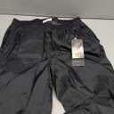 33,000ft Women's Rain Pants, Lightweight Waterproof Rain Over Pants, Windproof Hiking Pants for Outdoor, Fishing, Rainy Day Black S