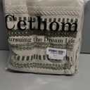 Cethom Green Boho Throw Pillow Covers 20x20 Inch Set of 2, Stripe Textured Decorative Couch Pillow Cases for Bed, Sofa, Living Room, Bedroom, Farmhouse Home Accent Cushion Covers