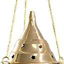 Hanging Censer/Charcoal Incense Burner, 4.5" H (Golden)