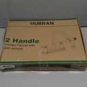 HURRAN 2-Handle Kitchen Faucet with Pull-Out Side Sprayer, 8 Inch High Arch Stainless Steel 360Rotating Kitchen Sink Faucet, 4 Hole Faucet for Kitchen Bar Rv Camper, Nickel