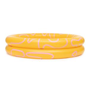 Pool Buoy Round Inflatable Pool with Storage Bag - Premium Outdoor Swimming Pool for Kids, Toddlers, Infants and Adults - Garden and Backyard Pools for Family Summer Pool Party (Golden Glenys), 65" x 13.7"