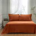 Aormenzy Microfiber Pillow Cases - King Size Set of 4-1800 Thread Count Ultra Soft Rust Pillowcases - Wrinkle Resistant Pillow Covers with Envelope Closure - 20" x 40"