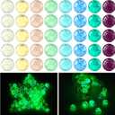 48 Pieces Marbles Glow in The Dark for Kids Mixed Colors Luminous Glass Marbles Runs for Kids Games DIY and Home Decoration(1.4 CM/ 0.55 Inch)