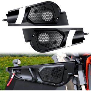6.5 inch Front Door Speaker Pods Kit Compatible with Can Am Maverick X3 / X3 Max/Turbo/R 2017-2024 2025 All Models Accessories Stereo System Waterproof Speaker Mount Enclosure Panels (2pcs)