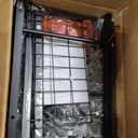 YATINEY Movable Bakers Rack, Microwave Stand with Charging Station, Kitchen Storage Rack with Hooks and Basket, Casters and Adjustable Feet, for Small Space, Kitchen, Dining Room, Black HB04UBB, 23.6"L x 15.7"W x 31.5"H