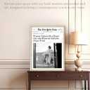 iHery Natural OAK Wood Newspaper Trendy Framed Wall Art, 12x16 in Vintage Headline Canvas Print, Beige Logs Retro Art, Woman Claims to Be a Dream Girl, Set of 1 Apartment Black and White Decor
