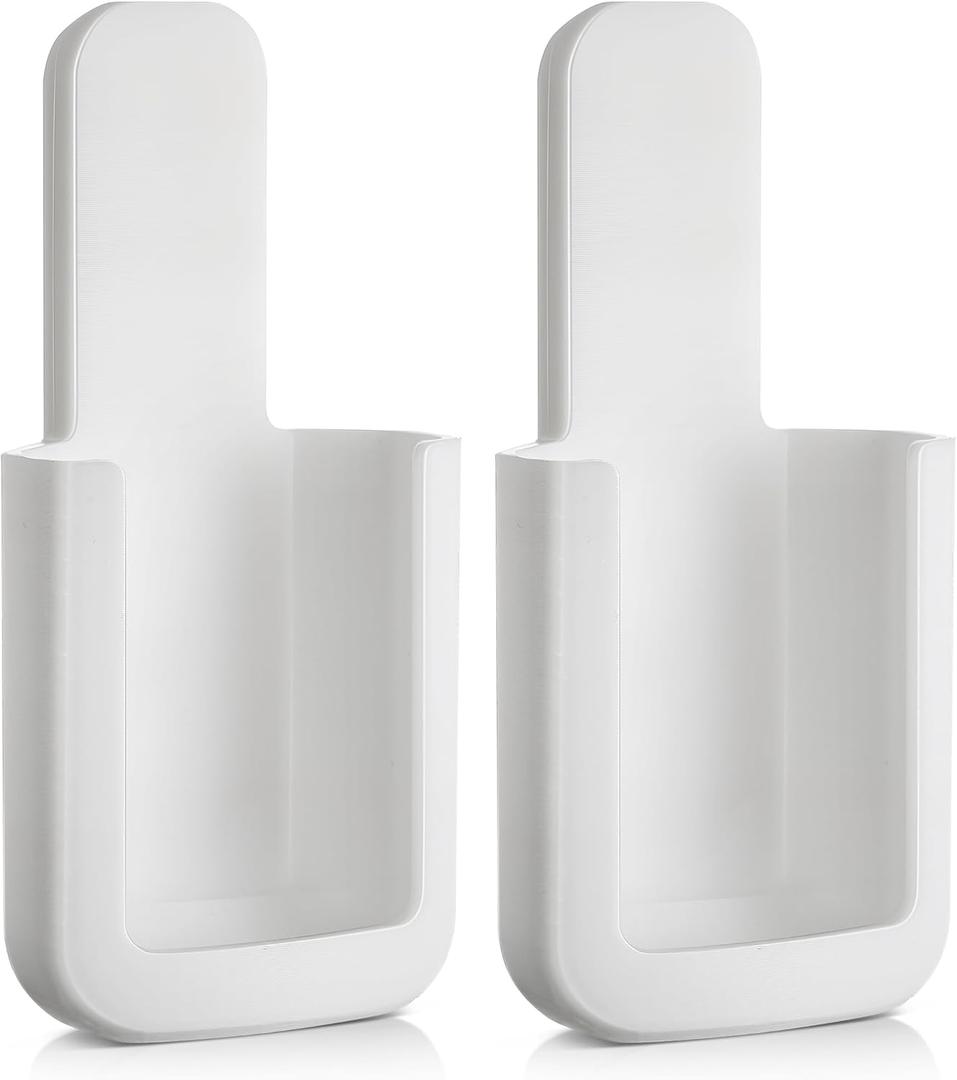 Saillong Ceiling Fan Remote Control Holder with Screws Wall Mount Fan Remote Bracket (White,2 Pack)