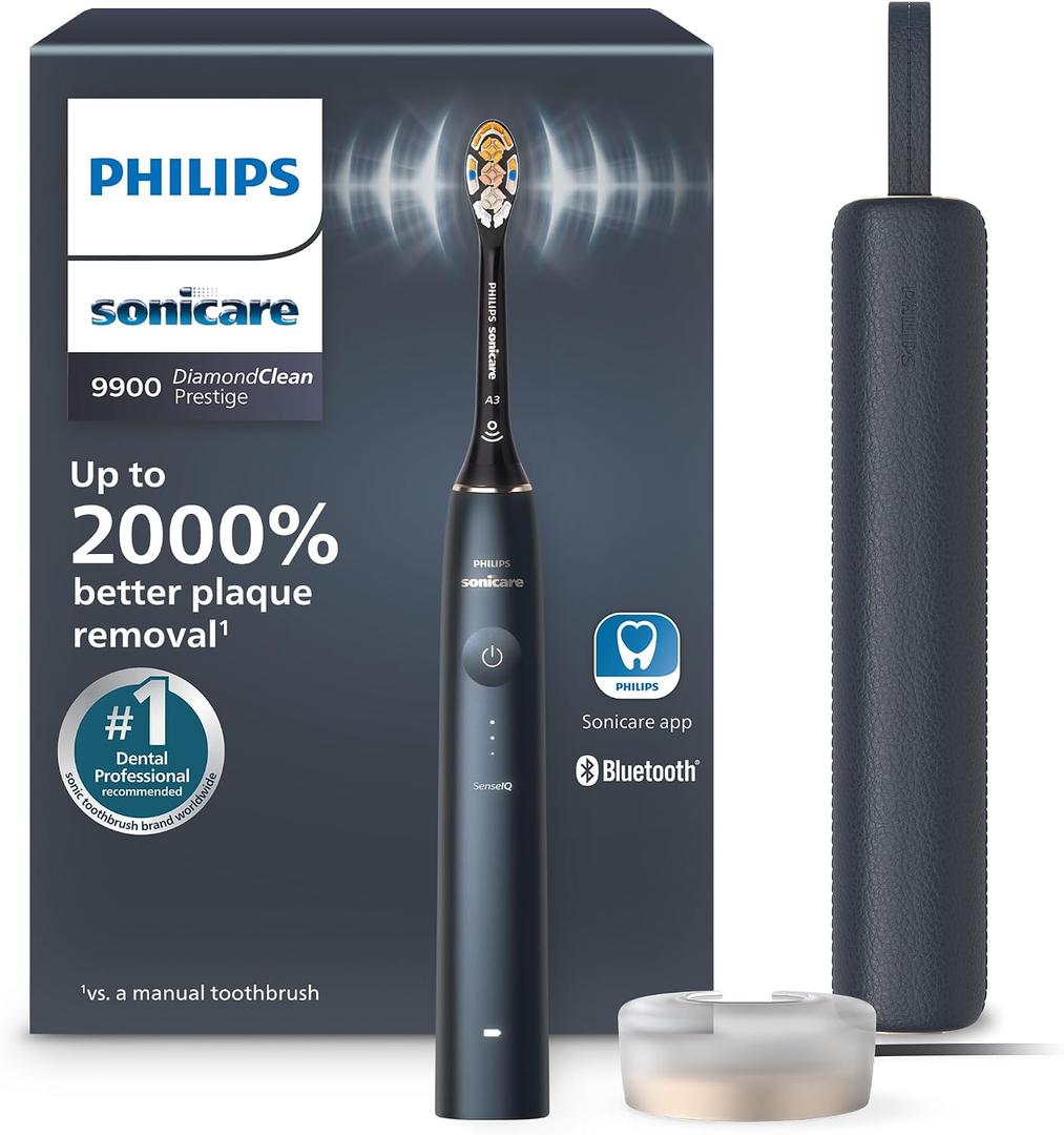 Philips Sonicare 9900 Prestige Electric Toothbrush, 1 Brush Head, Blue