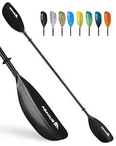 Abahub 230-250cm Adjustable Kayak Paddle for Kayak, Boating, Black