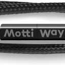 Nautical Durable Black Rope Cord Cuff Unisex Waterproof Bracelet with Magnetic Clasp for Men & Women (M - Wrist size: (6.9 - 7.1 inch], Bahamas)