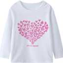 Toddler Girl Long Sleeve T-Shirts Kids Cotton Fall Top Crewneck Clothes 2-7 Years