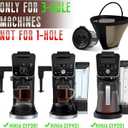 Reusable Coffee Pods compatible with Ninja CFP301Coffee Maker-Only Fits 3-Hole Needle Machines,3 Pack Reusable K Cups Pods and 2 Pack Reusable Filter Not for Ninja CFP101 PB051