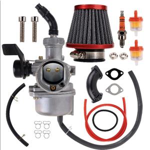 BlueStars PZ22 Carburetor Kit - Compatible with 110cc 125cc SSR CRF50 Predators TaoTao Coolster Apollo RFZ Coleman ATV Dirt Bike - w/ 38mm Air Filter Intake Pipe Fuel Filter Line Gaskets Spark Plug