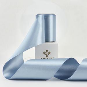 MEEDEE Dusty Blue Satin Ribbon Lux Double Faced Satin Ribbon 3 Inch Dusty Blue Ribbons by 10 Yards French Blue Ribbons for Crafts, Christmas Tree, Flower Bouquet, Weddings, Bow Making
