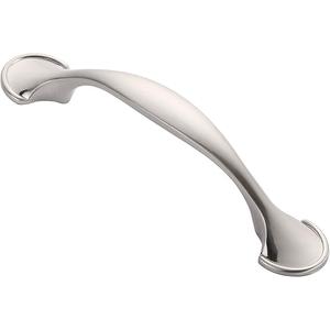 Alzassbg 10 Pack Oil Rubbed Brushed  Satin NIckel Drawer Pulls, 3 Inch(76mm) Hole Centers Arch Curved Cabinet Handles Pulls Kitchen Hardware for Cabinets AL3025ORB