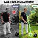 Weed Eater Handle, 2IN1 Arm Back Saver String Trimmer Weeding Handle Extension with Wheels, Universal Weedeater Grip Tool for Lawn Care, Edge Weeder Trimming Attachments