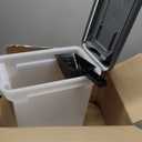 IRIS USA Dog Food Storage Container, Airtight Lid, 2-Cup Scoop, Up to 13 Pounds Pet Food Storage, Versatile Pet Food Bin, Treats, BPA Free, Dark Gray