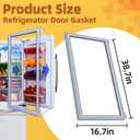 241778307 Refrigerator Door Gasket (2 Pack) Replace 241778315 PD00091062 241778301 241778303 241778307 7241778301 7241778303 4994874 OEM29001514 PS17990263 FIX17990263 Fits for Frigidaire Kenmore