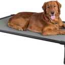 Veehoo Chew Proof Elevated Dog Bed - Cooling Raised Pet Cot - Rustless Aluminum Frame and Durable Textilene Mesh, Unique Designed No-Slip Feet for Indoor or Outdoor Use, Grey, X-Large, CWC2002 (Gray)