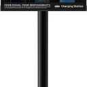 Floor Standing Cell Phone Charging Station with Fast Charigng Cables  8 Device Charging Dock for Office, Hotel & Public Spaces | Compatible with iPhone ipad Smartphone Tablets Android Port (Black)