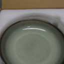 LERATIO Large Pasta Bowls,38oz Ceramic Pasta Bowls,9.0" Reactive Glaze Pasta Bowl Set of 4,Microwave & Dishwasher,Oven Safe,Wide Serving Bowls for Salad,Pasta,Fruit,Scratch Resistant-Light Blue