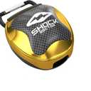 Shock Doctor Mouth Guard Case, Ventilated, Universal Storage for Mouthguard, Adult & Youth Sizes (Chrome Gold)