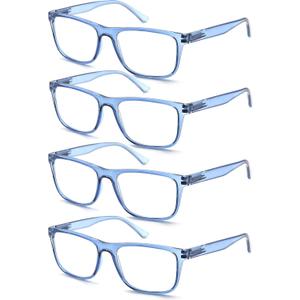 Large Reading Glasses Mens Oversized Wide Readers +2.50 Lightweight Square Magnifying Cheaters for Men W/Big Head 2 Pack