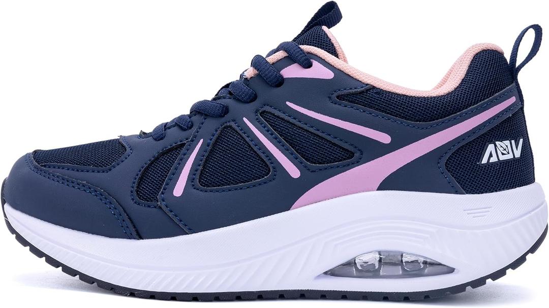 AOV Women Arch Support Walking Shoes Orthotic Sneakers for Plantar Fasciitis Foot and Heel Pain Relief Tennis Shoes (7.5, Pinkblue)