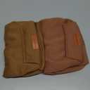 2 Pack Dog Hoodie Warm Hood Dog Sweater Cold Weather Small Dogs Sweatshirt Comfort Pet Clothes for Small Medium Dogs with Pockets (Coffee+Khaki, M (Back: 11.4",Chest: 16.9", 5.8-8.8 lbs))