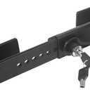 Shipping Container Lock, Cargo Door Lock, Heavy Duty Steel Trailer Box Lock with 2 Keys, Dust Cover Re-useable - Black