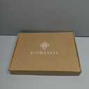 Bioweaves 100% Organic Cotton Full/Queen Duvet Cover Set, 3-Piece, 300 Thread Count Sateen Weave GOTS Certified Comforter Cover with Buttoned Closure and 2 Pillow Shams  Shore, 90x90 inches