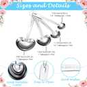 25 Set White Heart Shaped Measuring Spoons Stainless Steel Measure Tea Spoons Bridal Shower Wedding Gift Birthday Tea Party Souvenirs for Guests with Individual Package(Lovely)