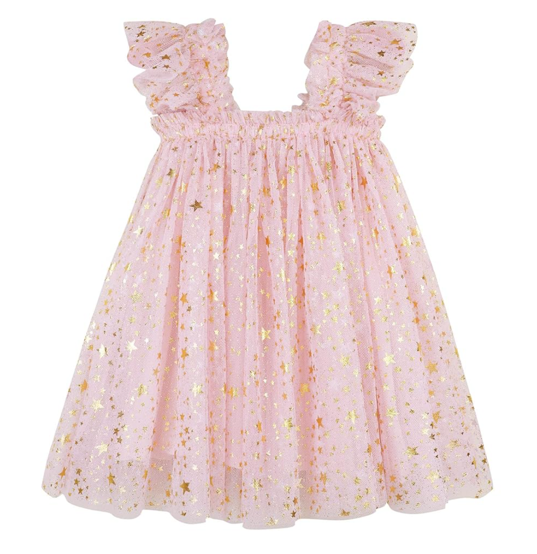 AGQT Baby Girls Tutu Dress Tulle Sundress, Size 9-12m