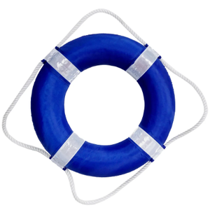 SWIMLINE HYDROTOOLS Life Preserver Ring Pool Buoy |Soft Foam Personalized Life Ring | 18" Diameter | Dual-Use Life Safety Decoration | Includes Life Preserver Surround Rope | Lightweight & Durable, White