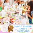 Cherizia Dog House Treat Boxes, 28 Piece Party Favor Set, White Gift Boxes with Handle, DIY Craft Supplies