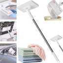 Snap Grip Mini Mop, 2026 Upgraded Disposable Dust Mop, Zero Touch Mini Mops, Convenient Cloth Changing Mops for Kitchen Counter, Foldable 100cm Retractable Long Handle Mopping Stick (1*mop+5*Cloth)