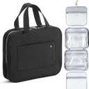 Ms. Pen Travel Toiletry Bag Organizers, Gray, Makeup Travel Bag for Toiletries with Hanging Hook, WaterResistant