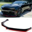Oasiland Front Lip Compatible with Chevy Camaro LT/LS/RS/SS 2016-2024, Gloss Black Red-Line Style Bumper Air Dam Lower Chin Spoiler Splitter Fit for 16-24, Protection Body Kit