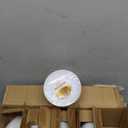 Restaurantware-Moderna 6 Ounce Plastic Bowls, 100 Durable Disposable Salad Bowls - Gold-Rimmed, Heavy-Duty, White Plastic Fancy Bowl, For Warm And Cold Foods, Ideal For Restaurants