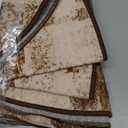 Merelax 4ft Round Brown Abstract Area Rug, Washable Non Slip Circle Rug for Entryway, Kitchen, Bedroom, Bathroom, Nursery, Living Room, Thin Soft Circular Rugs Indoor Décor, Low Pile Carpet, Coffee