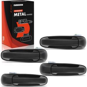 A-Premium Upgraded Metal Exterior Door Handles Compatible with Dodge Ram 1500 2002-2009, Ram 2500 3500 2003-2009, Dakota & Ram Dakota & Mitsubishi Raider, Textured Black, 4-PC Set, Front and Rear Side