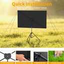 WASJOYE 80" Proiector Screen with Stand - 16:9 4K HD Portable Proiector Screen, 1.2 Gain Outdoor Projector Screen, Easy Setup and Carrying, for Home Cinema, Backyard Party Office TV Game