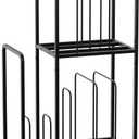 ikare Art Canvas Storage Rack,2 Tier Art Storage, Metal Canvas Rack Art Storage with Handle & Caster Wheels, Painting Rack for Art Studio, Gallery, Classrooms, Black