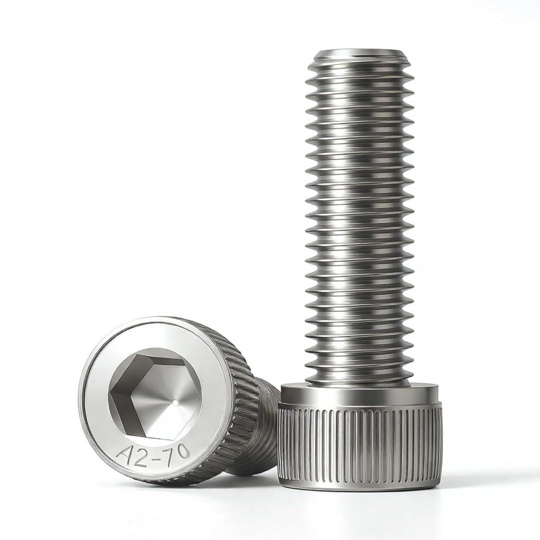 M3 x 10mm (50 Pack) Socket Head Cap Screws Bolts, 304 Stainless Steel 18-8, Allen Socket Drive, Full Thread, Bright Finish, with Hex Spanner