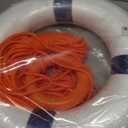 Lifebuoy Set 20Inch Life Preserver Ring and Water Floating Lifesaving Rope 98.4FT,Swim Foam Buoy,Swimming Pool Safety Throwing Ring with Perimeter Rope,Throwable Flotation Device