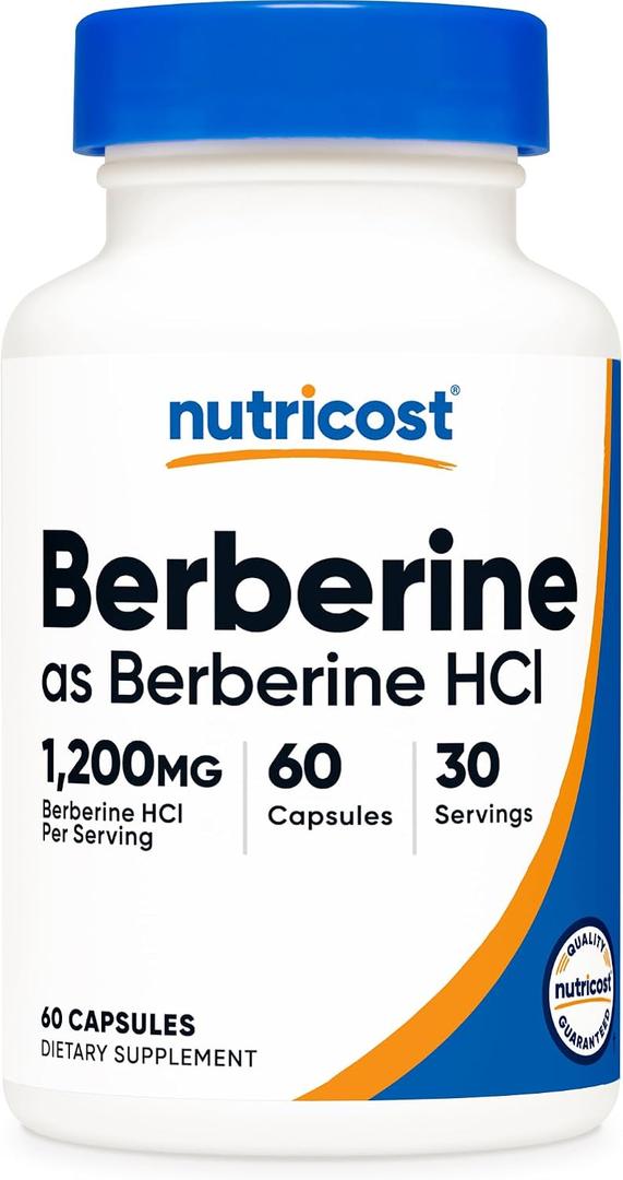 Nutricost Berberine HCl (1,200mg) 60 Capsules, 30 Servings