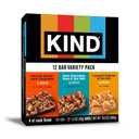 KIND Nut Bars, Variety Pack, Dark Chocolate Nuts & Sea Salt, Peanut Butter Dark Chocolate, and Caramel Almond Sea Salt, Gluten Free, Low Sugar, 5-7g Protein, 12 Count