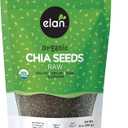 Elan Organic Chia Seeds, 8.8 oz, Natural Raw Black Chia Seeds, Plant-Based, Non-GMO, Vegan, Gluten-Free, Kosher, Gels Easily, Superfood (EXP 05/02/27)