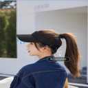 YINWANBB Sport Visor Sun Visor hat for Women and Men - Black Baseball Cap Women with Sun Protection Hats for Golf,Tennis Running Adjustable for Mens Baseball Cap (Black)